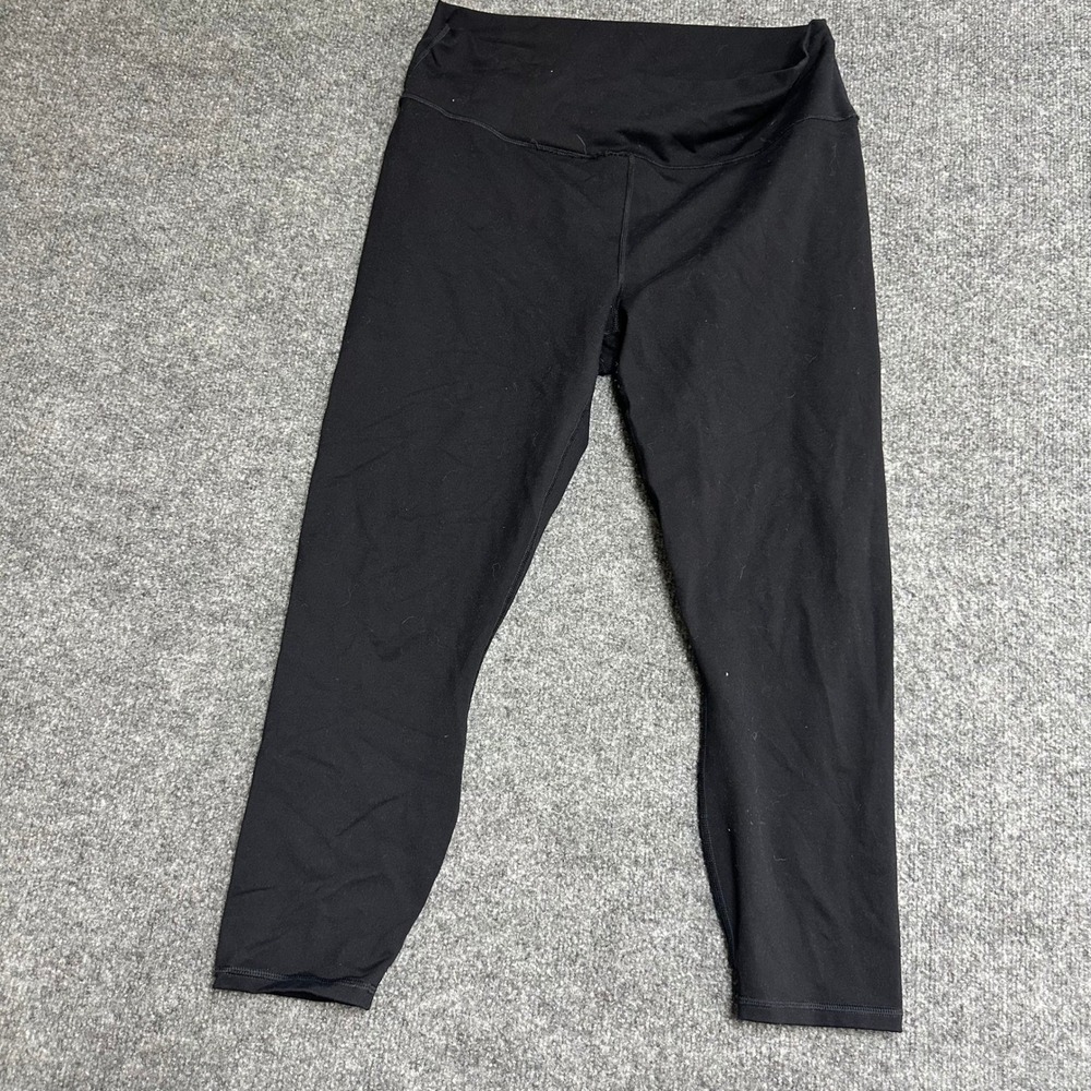 Fabletics Leggings Womens Size XXL Black PowerHold High Waisted Cropped Athletic